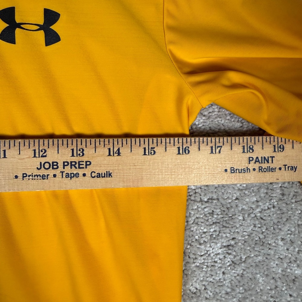 Under Armour HeatGear Mens Large Gold Yellow Long Sleeve Compression Shirt - Picture 5 of 11